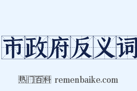 市政府反义词是什么意思的图片